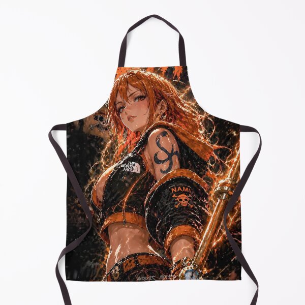 Item preview, Orange Haired Anime Warrior – Lightning Storm Pirate Girl Aesthetic designed and sold by Dyan4.