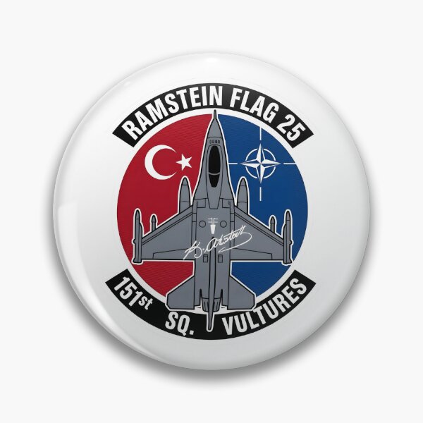 Item preview, Turkish Air Force 151st Vultures Squadron Ramstein Flag 25 Patch designed and sold by CharlieDesings.