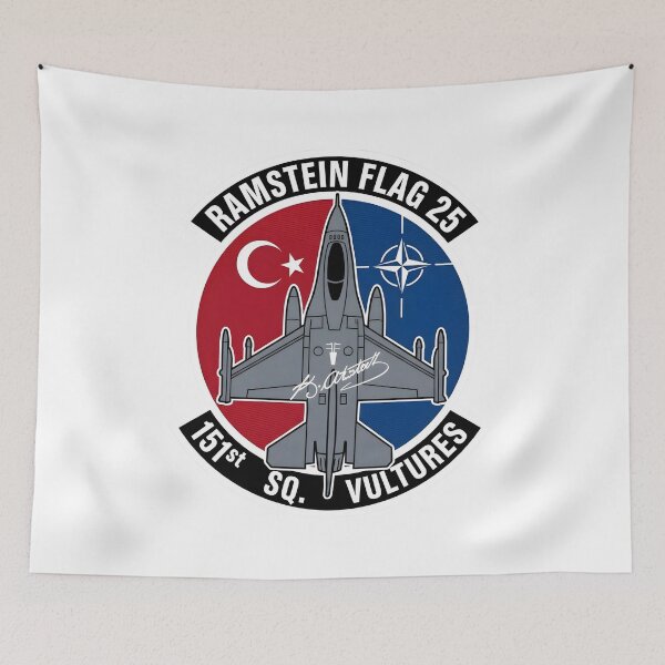Item preview, Turkish Air Force 151st Vultures Squadron Ramstein Flag 25 Patch designed and sold by CharlieDesings.