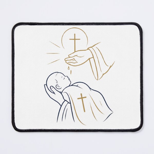 Item preview, Catholic Baptism Line Art designed and sold by Apostolic Art & Apparel.