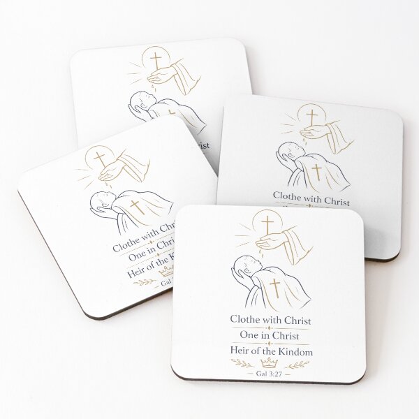 Item preview, Catholic Baptism Line Art designed and sold by Apostolic Art & Apparel.