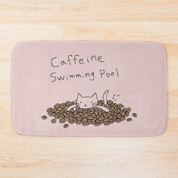 Item preview, Caffeine Swimming Pool - Cute Cat Swimming in Coffee Beans Graphic T-Shirt designed and sold by ManggaeJM.