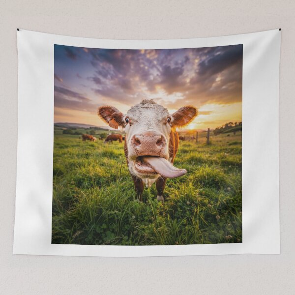 Item preview, Silly Funny Cow Portrait designed and sold by Home Decor Art.