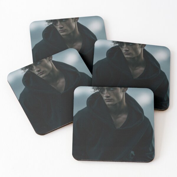 Item preview, Battle-Scarred Male in Black Hoodie | Dark Pin-Up for Man Cave & She Shed designed and sold by Synth Seduction.