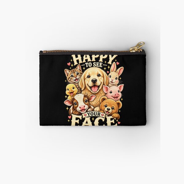 Item preview, Happy To See Your Face – Cute Animal Lover Funny Pet Farm Animals Design designed and sold by PosiMCreations.