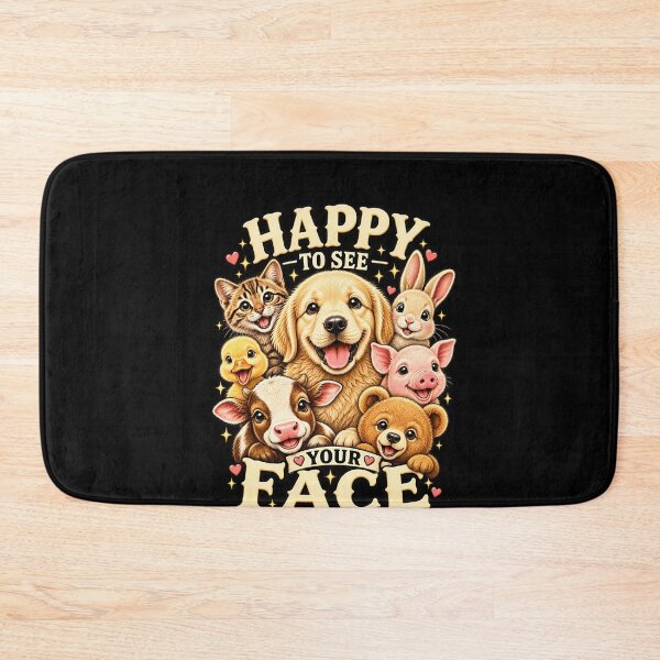 Item preview, Happy To See Your Face – Cute Animal Lover Funny Pet Farm Animals Design designed and sold by PosiMCreations.