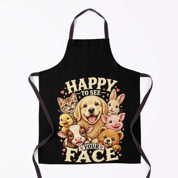 Item preview, Happy To See Your Face – Cute Animal Lover Funny Pet Farm Animals Design designed and sold by PosiMCreations.
