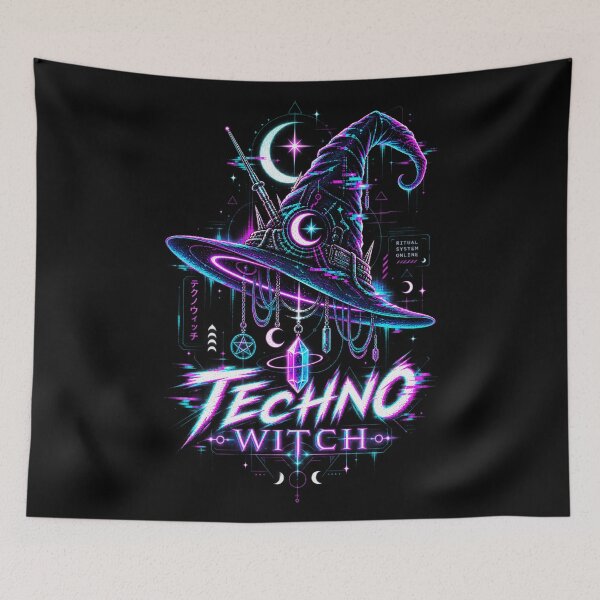 Item preview, Techno Witch – Cyberpunk Glitch Witchcraft designed and sold by JupiterGlitchEmpire.