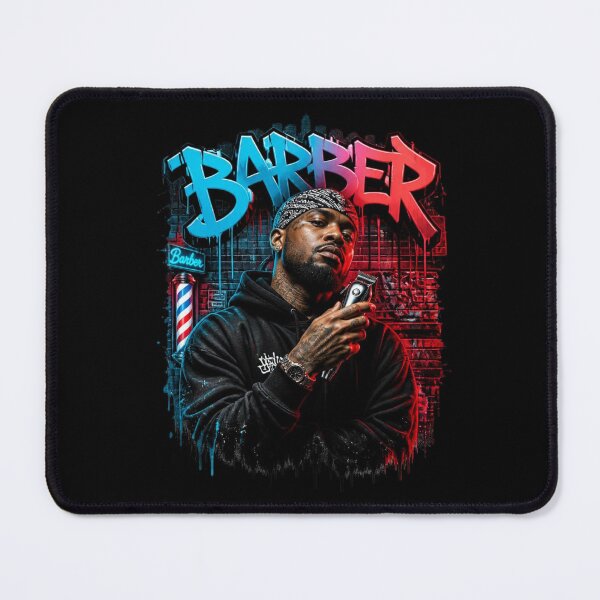 Item preview, Blue and Red Barber Graffiti Urban Streetwear designed and sold by Barber MD Culture.