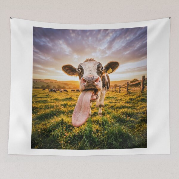 Item preview, Silly Funny Cow Portrait designed and sold by Home Decor Art.