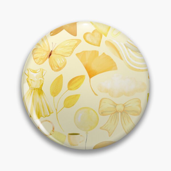 Item preview, Yellow Sunshine Butterfly Flower Pattern designed and sold by GeoGoose.