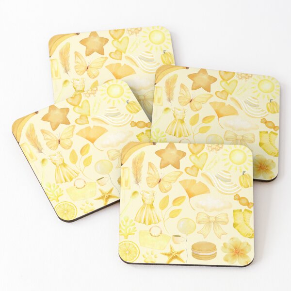 Item preview, Yellow Sunshine Butterfly Flower Pattern designed and sold by GeoGoose.