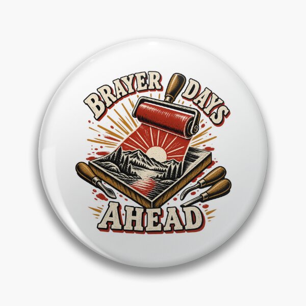 Item preview, Brayer Days Ahead Illustrated Linocut Artist Gift designed and sold by UrbanCanvvas.
