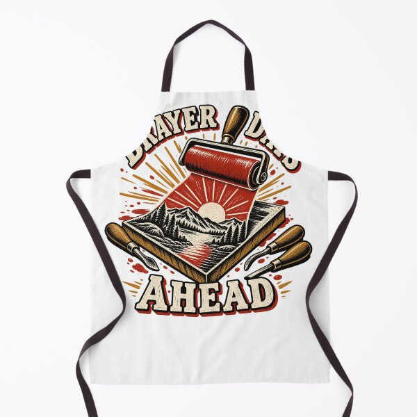 Item preview, Brayer Days Ahead Illustrated Linocut Artist Gift designed and sold by UrbanCanvvas.