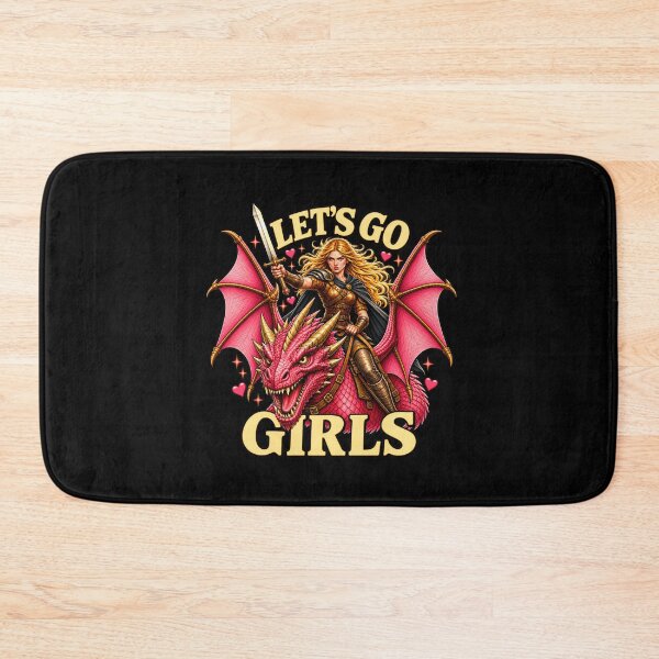 Item preview, Let’s Go Girls – Fantasy Dragon Rider Warrior Girl Power Design designed and sold by PosiMCreations.