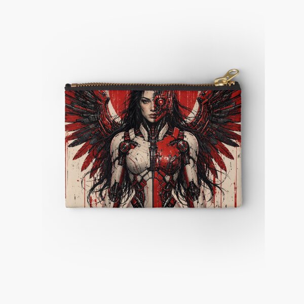 Item preview, Fallen Signal — Cyberpunk Angel Cyborg Art Print | Dark Sci-Fi Poster designed and sold by A-T-H.