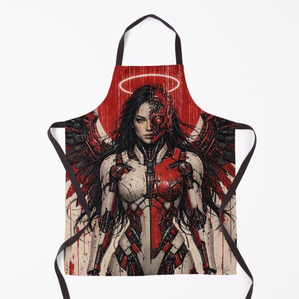 Item preview, Fallen Signal — Cyberpunk Angel Cyborg Art Print | Dark Sci-Fi Poster designed and sold by A-T-H.