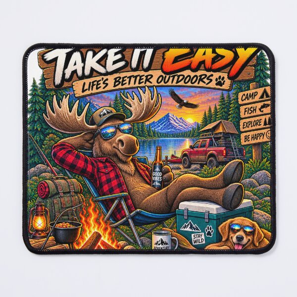 Item preview, Funny Moose Shirt – Take It Easy Life’s Better Outdoors Camping Adventure designed and sold by Molli98.