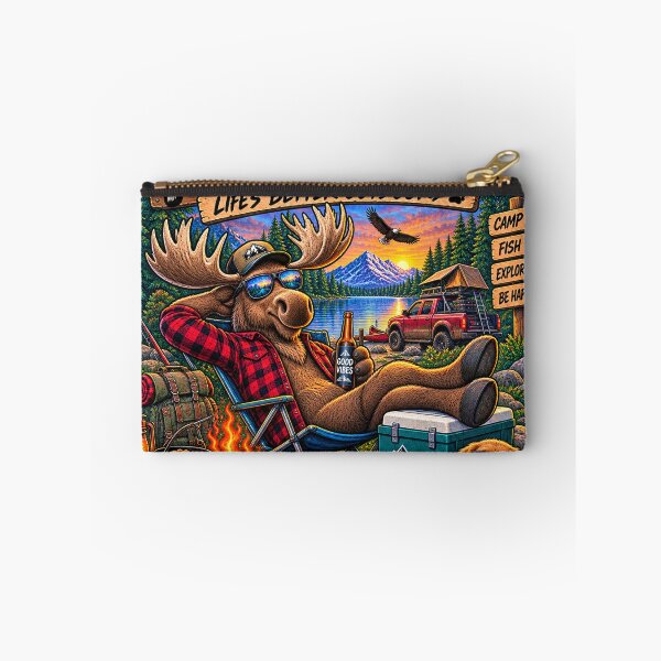 Item preview, Funny Moose Shirt – Take It Easy Life’s Better Outdoors Camping Adventure designed and sold by Molli98.
