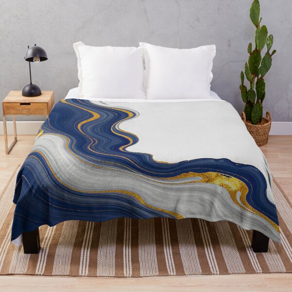 Item preview, Elegant Marble Blue, White and Gold Abstract Pattern in Sea Wave Style on the Beach! designed and sold by Giulivo Store Graphic.