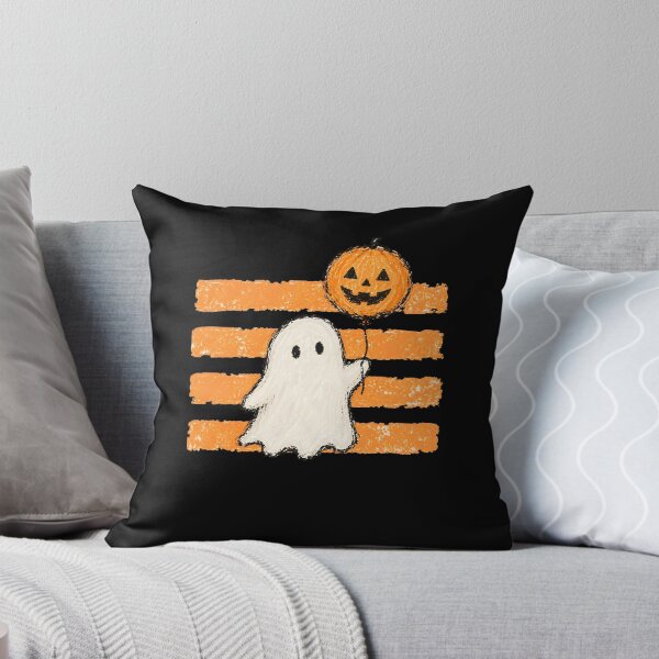 Item preview, Ghost with Jack-O'-Lantern Balloon Halloween Art designed and sold by cerima.