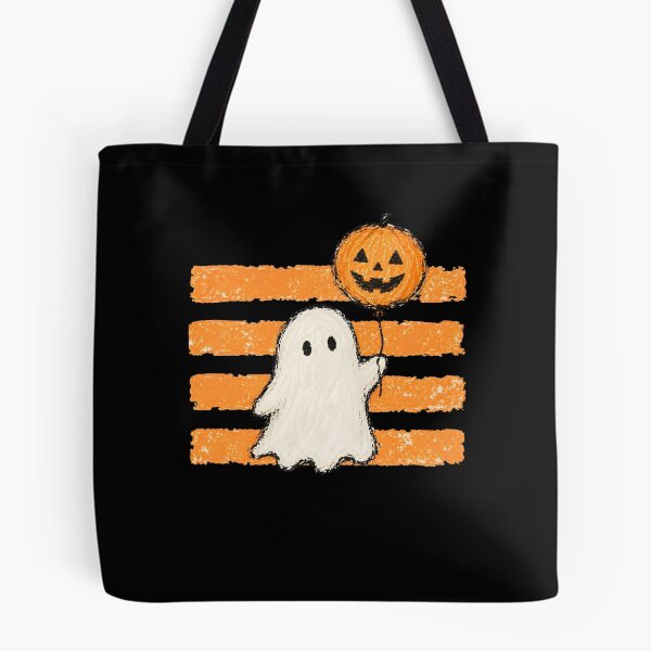 Item preview, Ghost with Jack-O'-Lantern Balloon Halloween Art designed and sold by cerima.