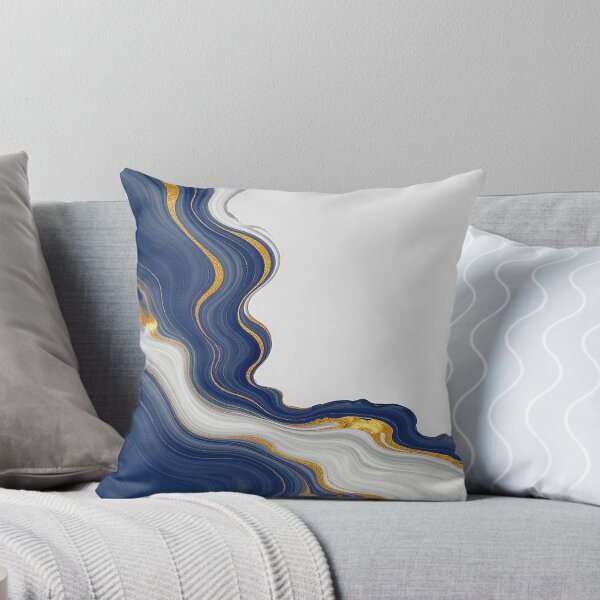 Item preview, Elegant Marble Blue, White and Gold Abstract Pattern in Sea Wave Style on the Beach! designed and sold by Giulivo Store Graphic.