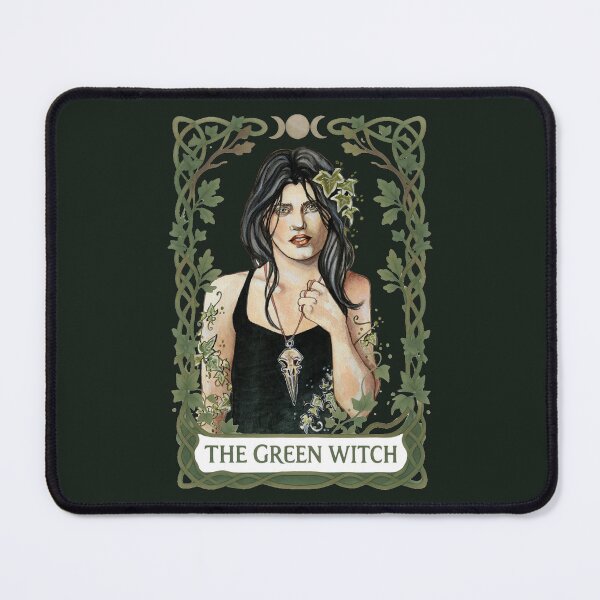 Item preview, Green Witch Watercolor Pagan Botanical Art designed and sold by esmavart.