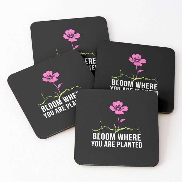 Item preview, Bloom Where You Are Planted Positive T-Shirt Growth Gift Inspirational Flower Tee designed and sold by TongTang.