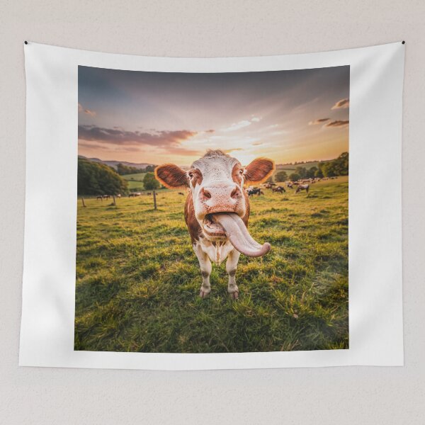Item preview, Silly Funny Cow Portrait designed and sold by Home Decor Art.