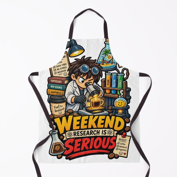 Item preview, Weekend Research Is Serious – Funny Coffee Scientist Weekend Humor designed and sold by NarpLTD.