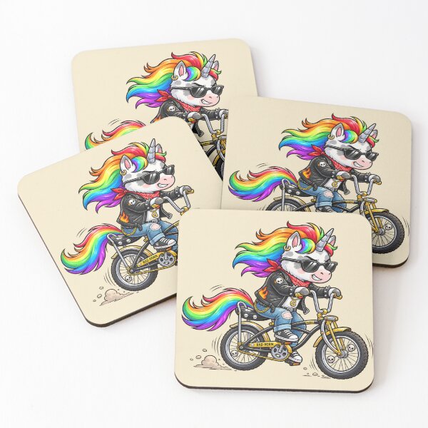 Item preview, Bad Horn Rainbow Unicorn Biker designed and sold by lungpleecha.