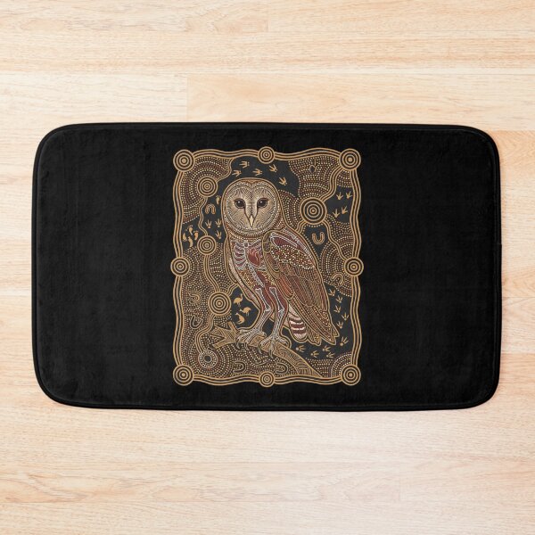 Item preview, Sacred Masked Owl Indigenous Australian Aboriginal Dot Art Print designed and sold by FreiherrPK.