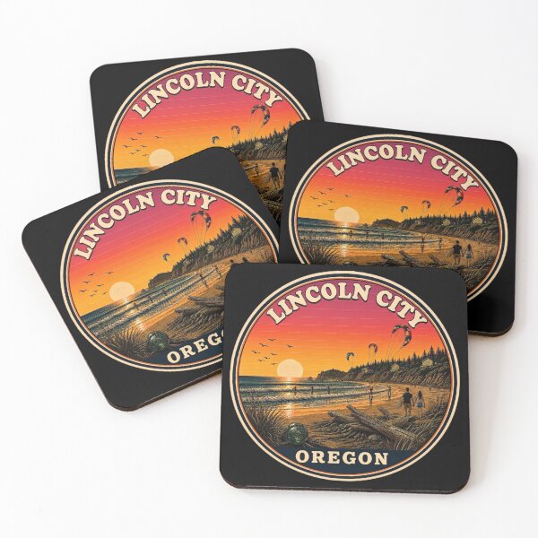 Item preview, Lincoln City Oregon Vintage Travel Badge designed and sold by Swanny's Custom T-shirt and Gift Designs.