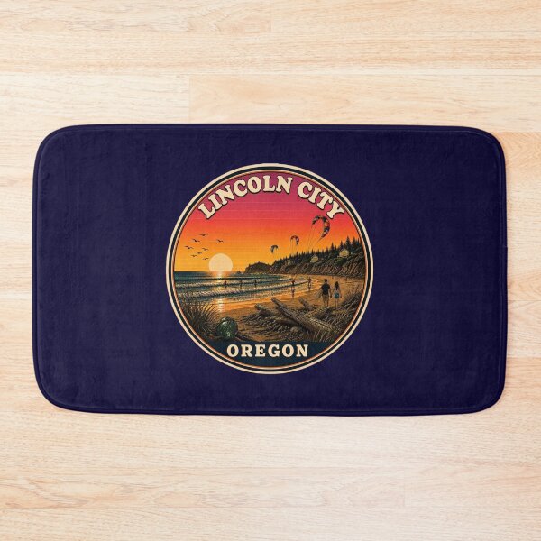 Item preview, Lincoln City Oregon Vintage Travel Badge designed and sold by Swanny's Custom T-shirt and Gift Designs.