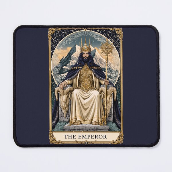 Item preview, The Emperor Tarot Card | Gothic Royal Occult Art designed and sold by MythicMood.
