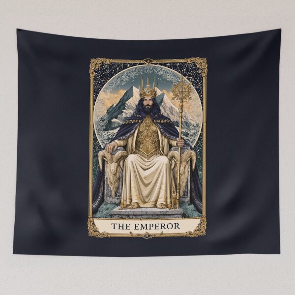 Item preview, The Emperor Tarot Card | Gothic Royal Occult Art designed and sold by MythicMood.