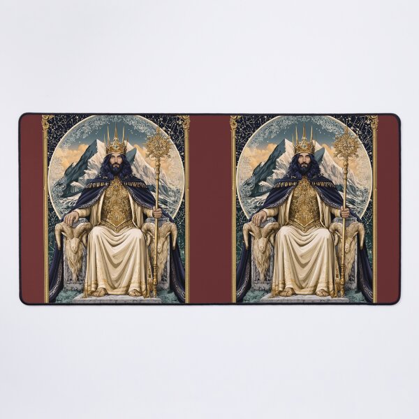 Item preview, The Emperor Tarot Card | Gothic Royal Occult Art designed and sold by MythicMood.