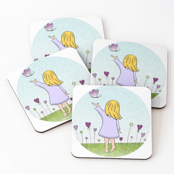 Item preview, little girl and butterfly designed and sold by artOLea.