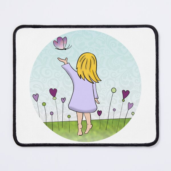 Item preview, little girl and butterfly designed and sold by artOLea.
