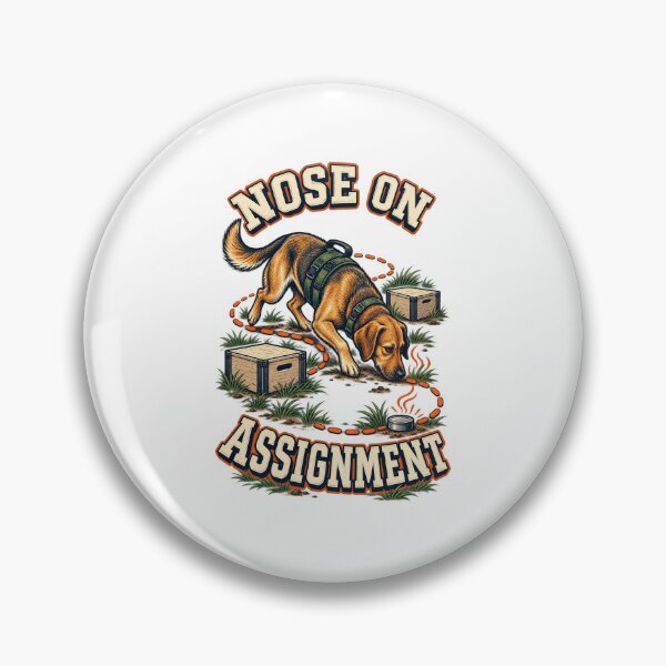 Item preview, Nose on Assignment Illustrated Scent Work Dog Gift designed and sold by UrbanCanvvas.