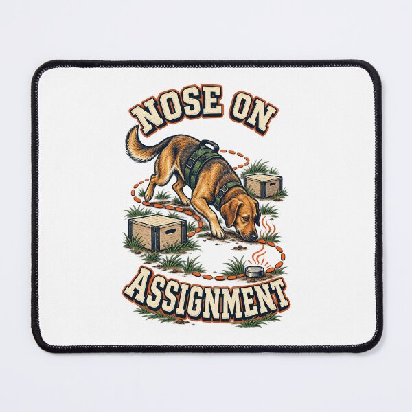 Item preview, Nose on Assignment Illustrated Scent Work Dog Gift designed and sold by UrbanCanvvas.