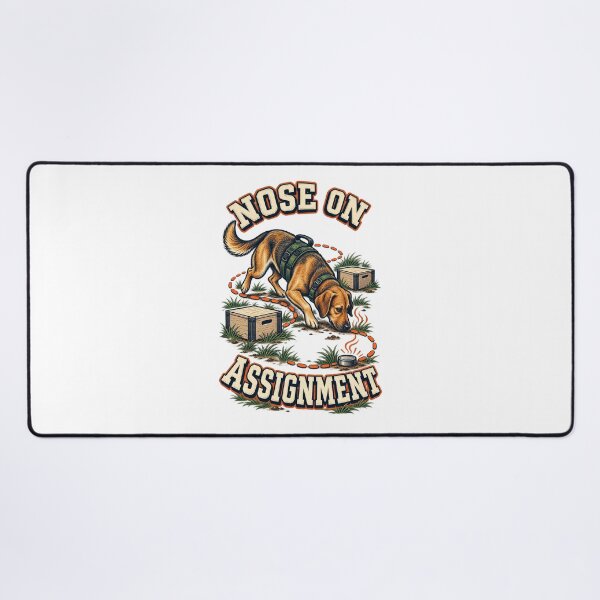 Item preview, Nose on Assignment Illustrated Scent Work Dog Gift designed and sold by UrbanCanvvas.