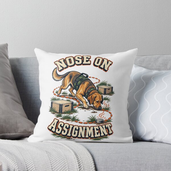 Item preview, Nose on Assignment Illustrated Scent Work Dog Gift designed and sold by UrbanCanvvas.