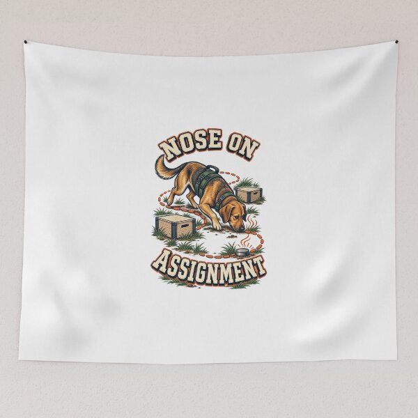 Item preview, Nose on Assignment Illustrated Scent Work Dog Gift designed and sold by UrbanCanvvas.
