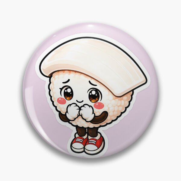 Item preview, Shy Squid Sushi Mascot Sticker designed and sold by OddGarage.