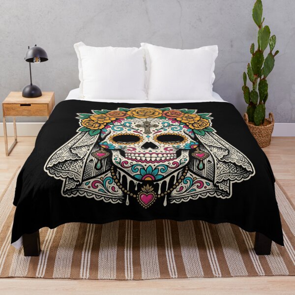 Item preview, Gothic Bride Calavera Sugar Skull Day of the Dead Art Print designed and sold by FreiherrPK.