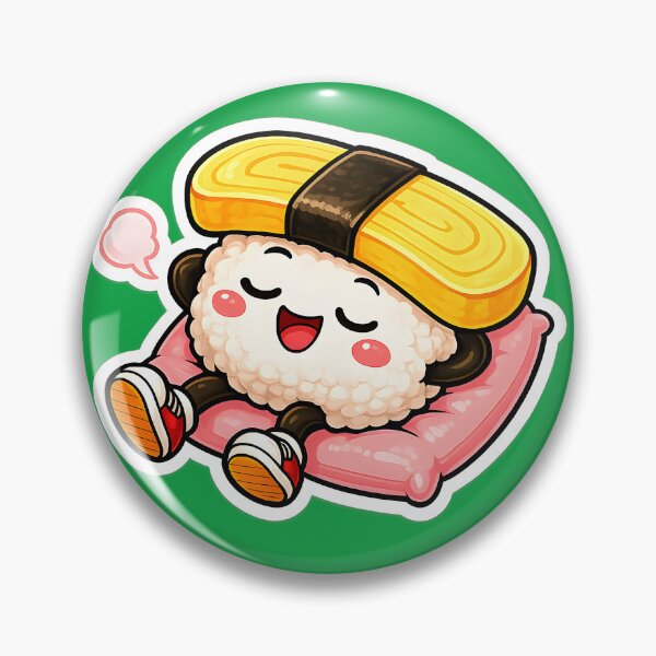 Item preview, Sleepy Egg Sushi Mascot Sticker designed and sold by OddGarage.