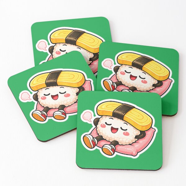 Item preview, Sleepy Egg Sushi Mascot Sticker designed and sold by OddGarage.