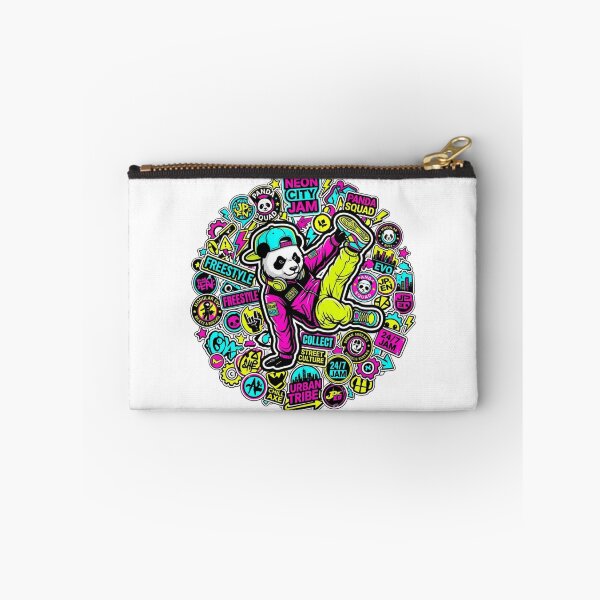 Item preview, Cool Panda Mascot Breakdancing Sticker Bomb designed and sold by StickVerse by Owais.